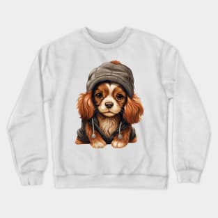 Winter Cavalier King Charles Spaniel Dog Crewneck Sweatshirt